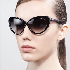 Tom Ford Madison Oversized Cat Eye Sunglasses with Case and Dust Cloth